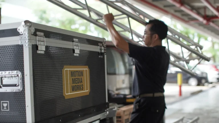Professional event setup and audio visual operation crew in Singapore