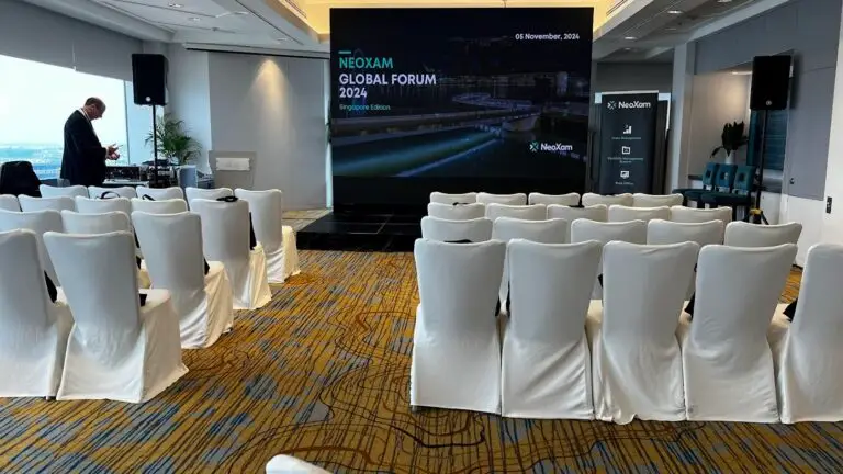 LED wall Rental setup at Skai Suites