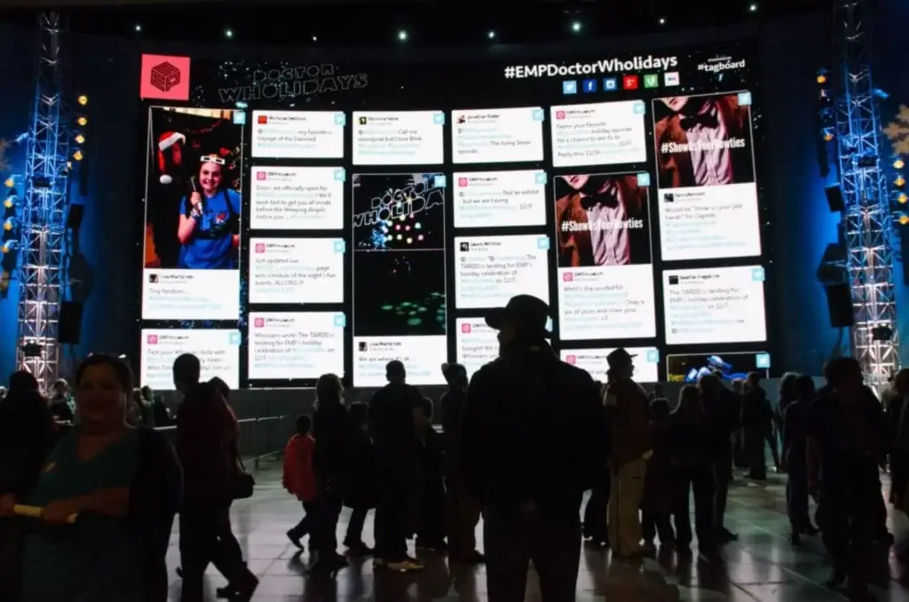 Interactive LED wall allowing event attendees to be a part of the content creation live